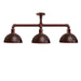 Industrial Retro Texas Style Pipe Lights Semi Flush Rustic Red Metal Ceiling Lamp Shade E27~3594 - Lost Land Interiors