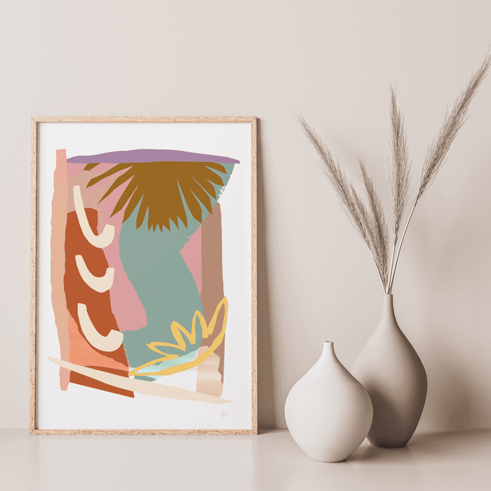 Tropical Leaf Abstract Tropicus Art Print - Lost Land Interiors