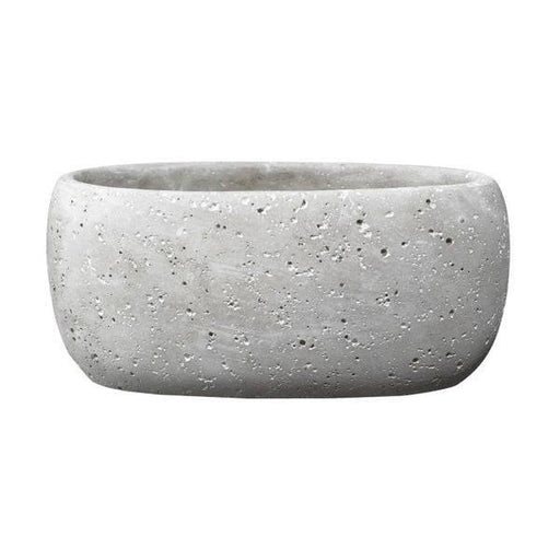 Bettona Ceramic Trough Cement Light Grey (14cm) - Lost Land Interiors