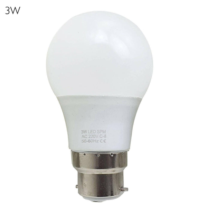 3 X Energy Saving LED Light Cool White Bulbs B22 Bayonet Screw Lamp 3W-25W GLS~1443 - Lost Land Interiors