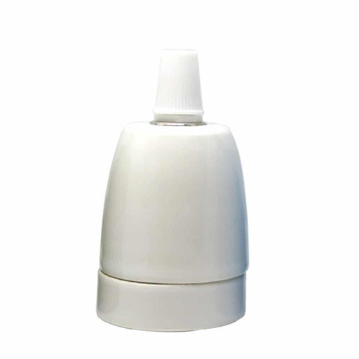 E27 White Bulb Holder Industrial Vintage Retro Edison Porcelain Lamp Light Fitting~2977 - Lost Land Interiors