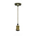 LEDSone Industrial Vintage 1m adjustable Green Brass cable Vintage Pendant Lamp Set~3257 - Lost Land Interiors