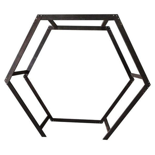 Burnt Wood Wooden Heptagon Arch (223cm) - Lost Land Interiors