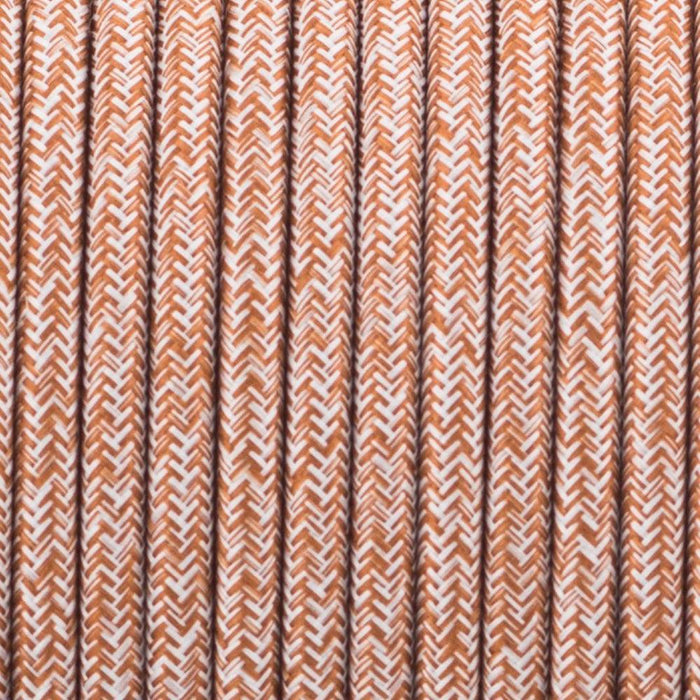 Vintage 2core Electric round cable covered with coloured fabric textile cable, Ideal for lights, lightning and lamps.~4085 - Lost Land Interiors