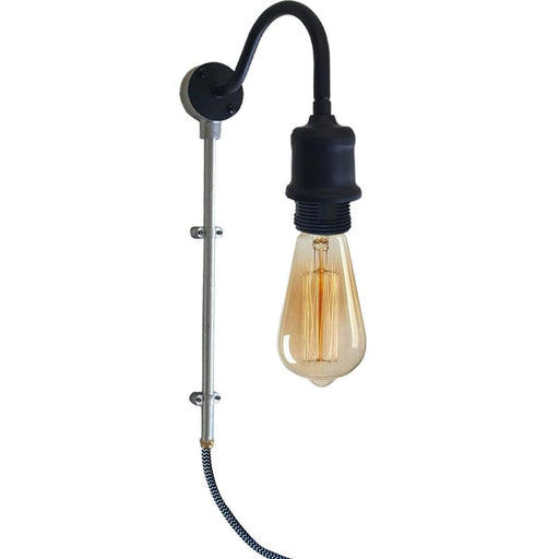 2m Plug with Dimmer Switch Fabric Flex Cable Plug In Pendant Lamp Light Set Black~1606 - Lost Land Interiors