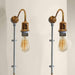 2m Plug with Dimmer Switch Fabric Flex Cable Plug In Pendant Lamp Light Set French Gold~1605 - Lost Land Interiors