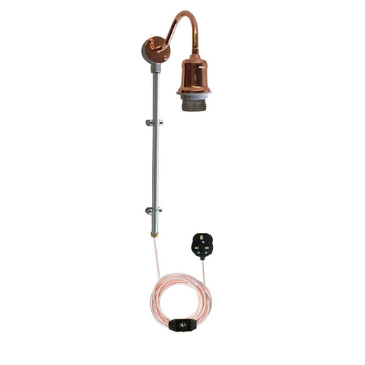 2m Plug with Dimmer Switch Fabric Flex Cable Plug In Pendant Lamp Light Set Rose Gold~1604 - Lost Land Interiors