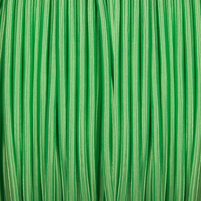 3 core Round Vintage Braided Fabric Light Green Cable Flex 0.75mm~3042 - Lost Land Interiors