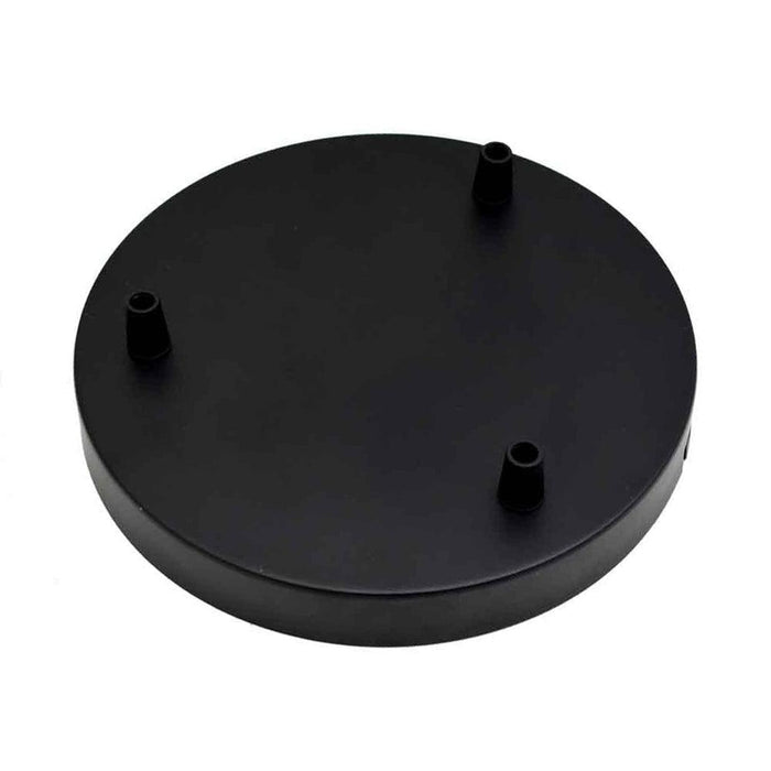 Multi-outlet ceiling rose, 3-way outlet Black~2925 - Lost Land Interiors