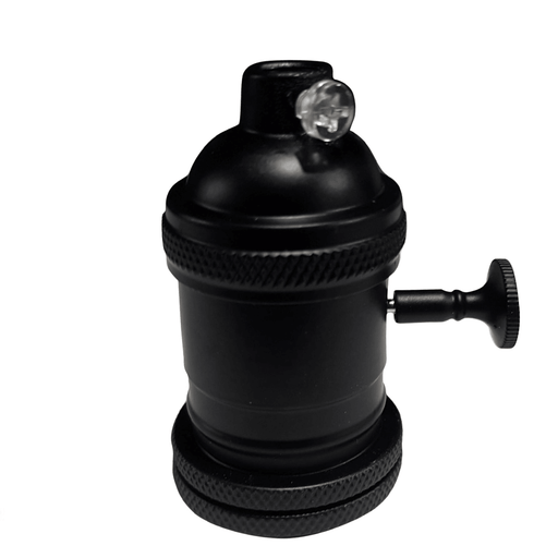 Black E27 Industrial Lamp Light Bulb Holder Antique Retro Edison Screw Fitting~3798 - Lost Land Interiors