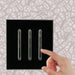 3 Gang Square Glossy Black Screwless Flat plate Wall light switches~2627 - Lost Land Interiors