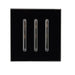 3 Gang Square Glossy Black Screwless Flat plate Wall light switches~2627 - Lost Land Interiors