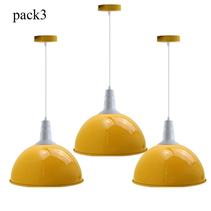 3 Pack Modern Vintage Industrial Retro Loft Metal Ceiling Lamp Shade Pendant Light~3574 - Lost Land Interiors