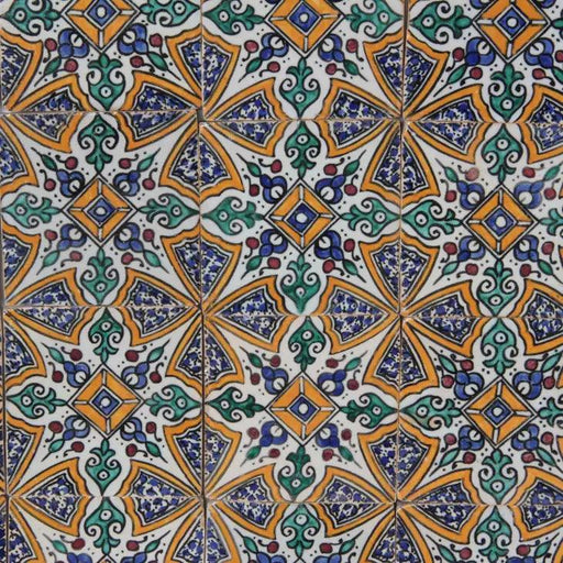 Hand painted Morocco Tiles Ceramic Wall Tile Arub - Lost Land Interiors
