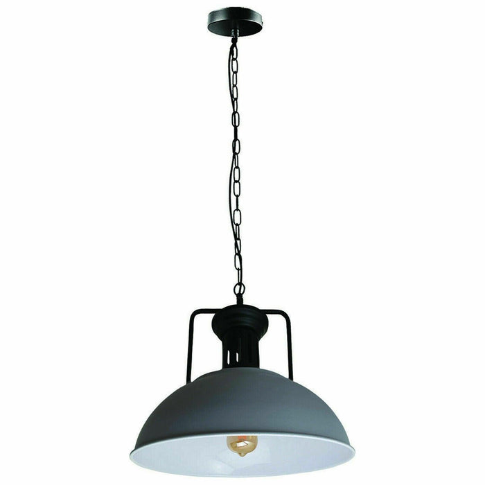 Grey Industrial Metal Ceiling Pendant Shade Modern Hang Retro Pendant Light~3412 - Lost Land Interiors