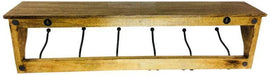 Solid Wood Bracket With 6 Hooks 92cm - Lost Land Interiors