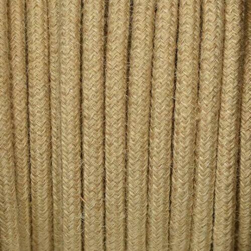 Vintage 2core Electric 5m round cable covered with coloured fabric textile Cable~4089 - Lost Land Interiors