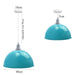 4 Pack Vintage Industrial Ceiling Light Blue Pendant Light Retro Loft Style Metal Shade Lamp~3570 - Lost Land Interiors