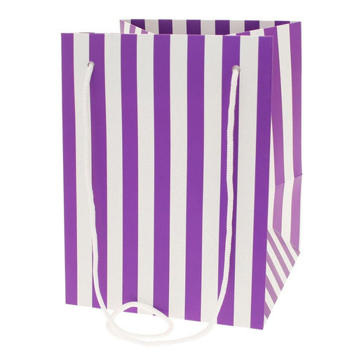 Purple Candy Stripe Hand Tied Bag - Lost Land Interiors