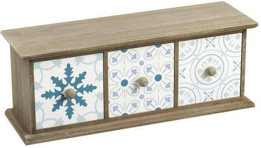 Wooden Blue Tone Draw - Lost Land Interiors