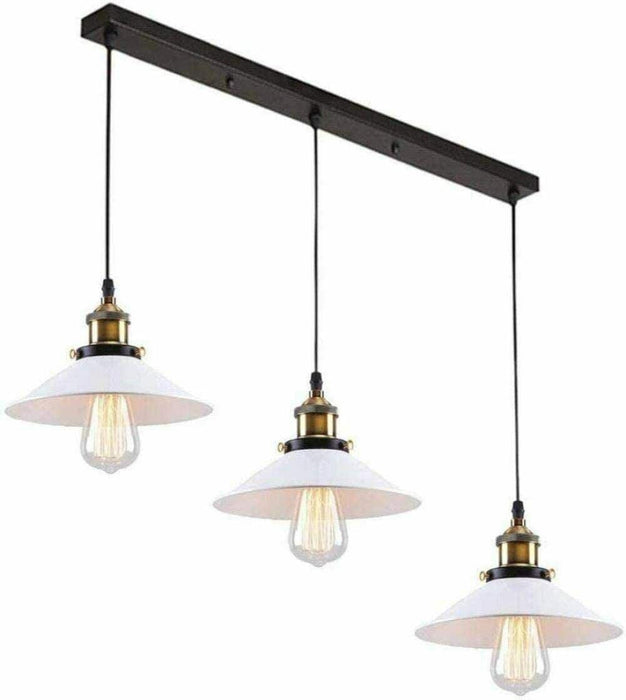 Industrial Vintage Pendant light with 3 heads suitable for dining table or living areas~1301 - Lost Land Interiors