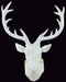 Wall Mounted Matt White Stags Head 22.5 - Lost Land Interiors