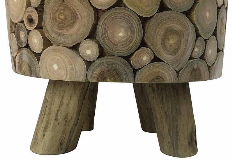 Teak Branch root round stool 30cm x 30cm x 40cm - Lost Land Interiors