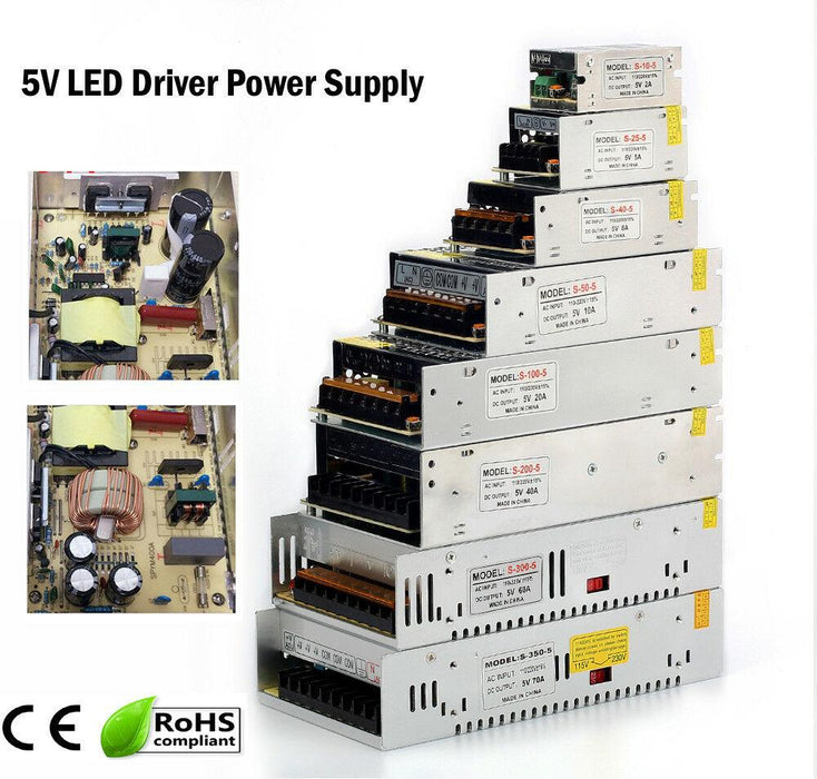 DC5V LED Driver Power Supply Transformer 240V IP20 for LED Strip, MR16, GU10 UK~3605 - Lost Land Interiors