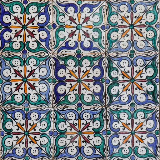 Hand painted Morocco Tiles Ceramic Wall Tile Ihsan - Lost Land Interiors