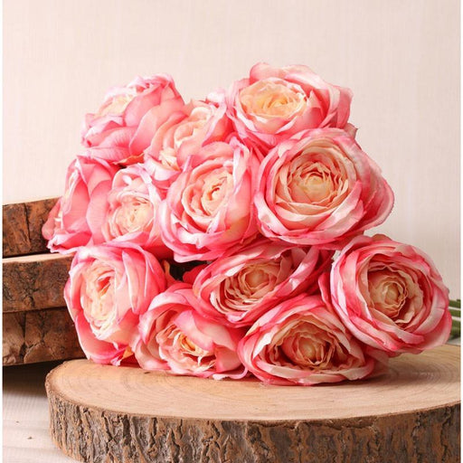 Tea Rose Bunch Pink 40cm - Lost Land Interiors