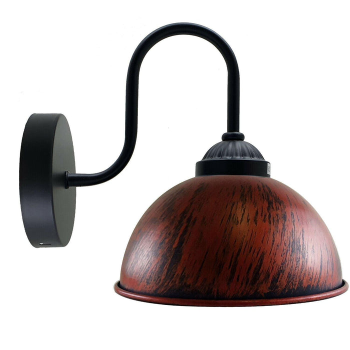 Industrial Wall Light, Retro Wall Lamp with Dome Metal Shade, E27 Indoor Wall Lighting Fixtures~1264 - Lost Land Interiors
