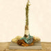 Glass and Driftwood terrarium vase  - Hand blown recycled glass and sustainable teak - Lost Land Interiors