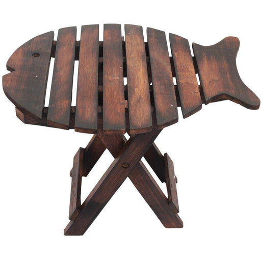 Folding Fish Chair - Dark Wood - Lost Land Interiors