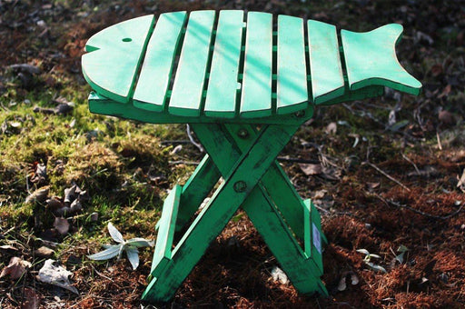 Folding Fish Chair - Green Wash - Lost Land Interiors