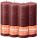 Bolsius Rustic Velvet Red Shine Pillar Candle (190mm x 68mm) - Lost Land Interiors