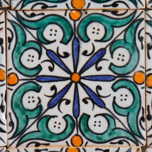 Hand painted Morocco Tiles Ceramic Wall Tile Hudah - Lost Land Interiors