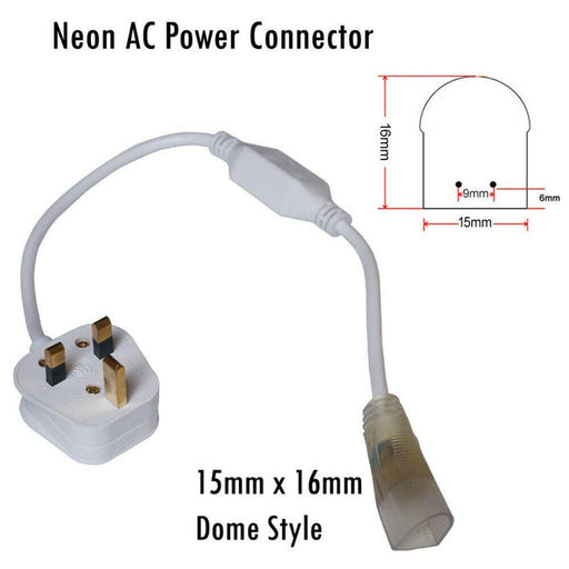 LED Neon Flex Accessories AC Power Connecor for 15 x 16mm~2869 - Lost Land Interiors