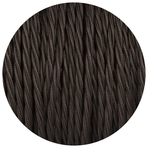 3 Core Twisted Electric Cable covered Black color fabric 0.75mm~3055 - Lost Land Interiors