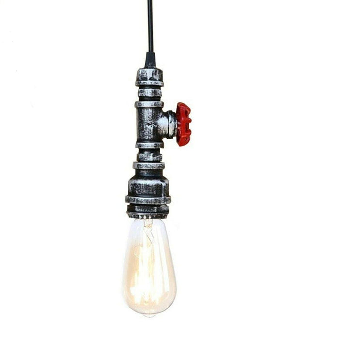Brushed Silver Color Chandelier Ceiling Light Water Pipe E27 Loft Pendant Light with FREE Bulb~2577 - Lost Land Interiors