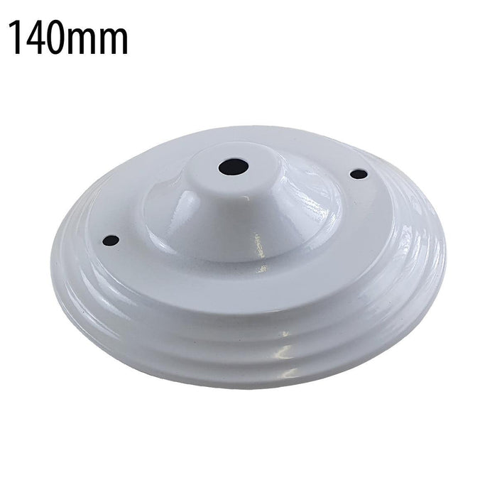 140mm Single Outlet Drop Metal Front Fitting Ceiling Rose~1452 - Lost Land Interiors