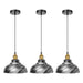 3 Pack Vintage Industrial Ceiling Pendant Light Retro Loft Style Metal Shade Black Lamp~3568 - Lost Land Interiors