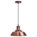 vintage industrial metal retro ceiling pendant light copper shade~1297 - Lost Land Interiors
