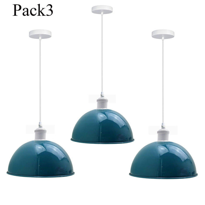3 Pack Vintage Industrial Ceiling Pendant Light Retro Loft Style Metal Shade Lamp~3577 - Lost Land Interiors