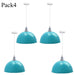 4 Pack Vintage Industrial Ceiling Light Blue Pendant Light Retro Loft Style Metal Shade Lamp~3570 - Lost Land Interiors