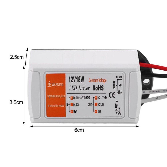 18W Compact LED Driver AC 230V to DC12V Power Supply Transformer~3280 - Lost Land Interiors