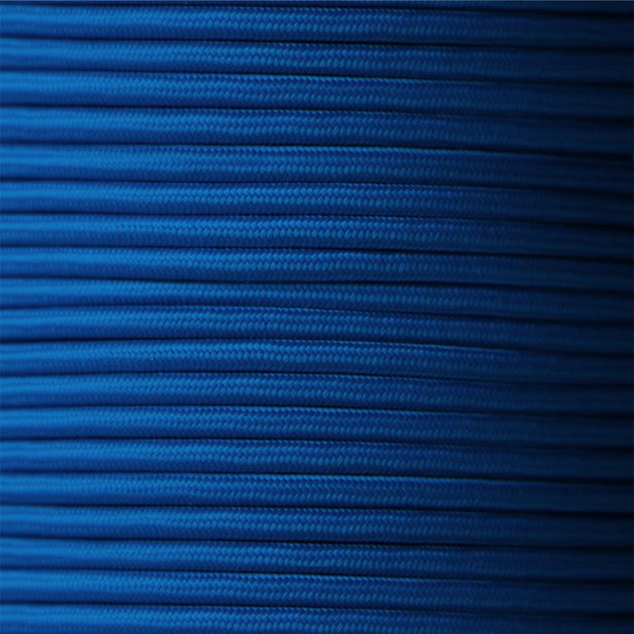 3 Core Round Vintage Italian Braided Fabric Cable Flex 0.75mm Dark Blue UK~3069 - Lost Land Interiors