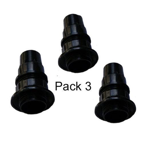 Bakelite Black E14 Light Bulb Lamp Holder Holder Pack 3~2467 - Lost Land Interiors