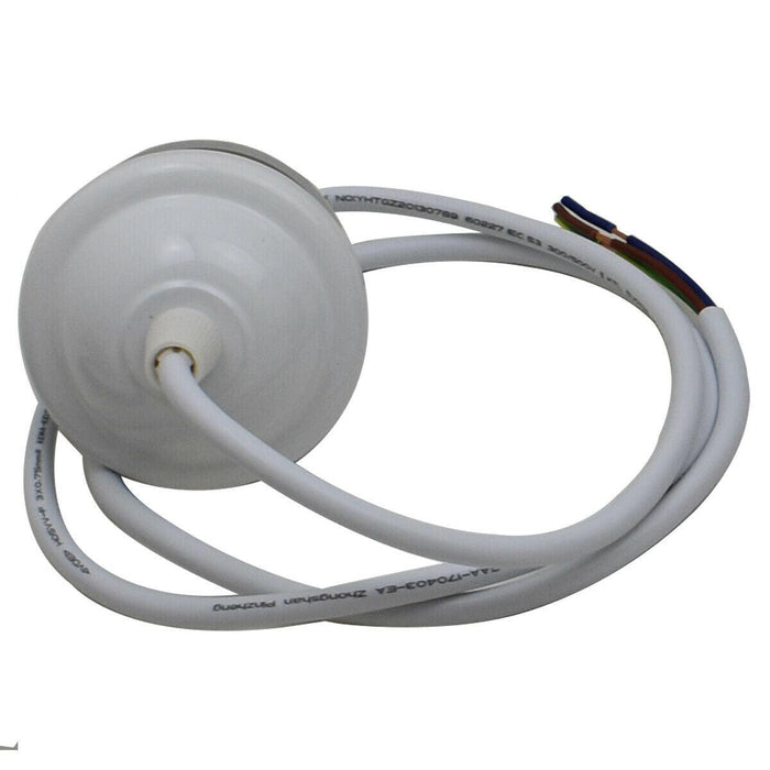E27 Ceiling Rose White Light PVC Flex Pendant Lamp Holder Fitting~2378 - Lost Land Interiors