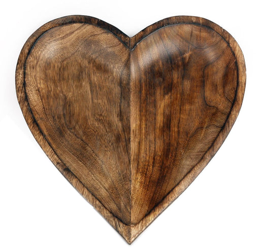 Wooden Heart Bowl, 30cm - Lost Land Interiors