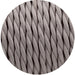 5m Grey 2 Core Twisted Electric Fabric 0.75mm Cable~1765 - Lost Land Interiors